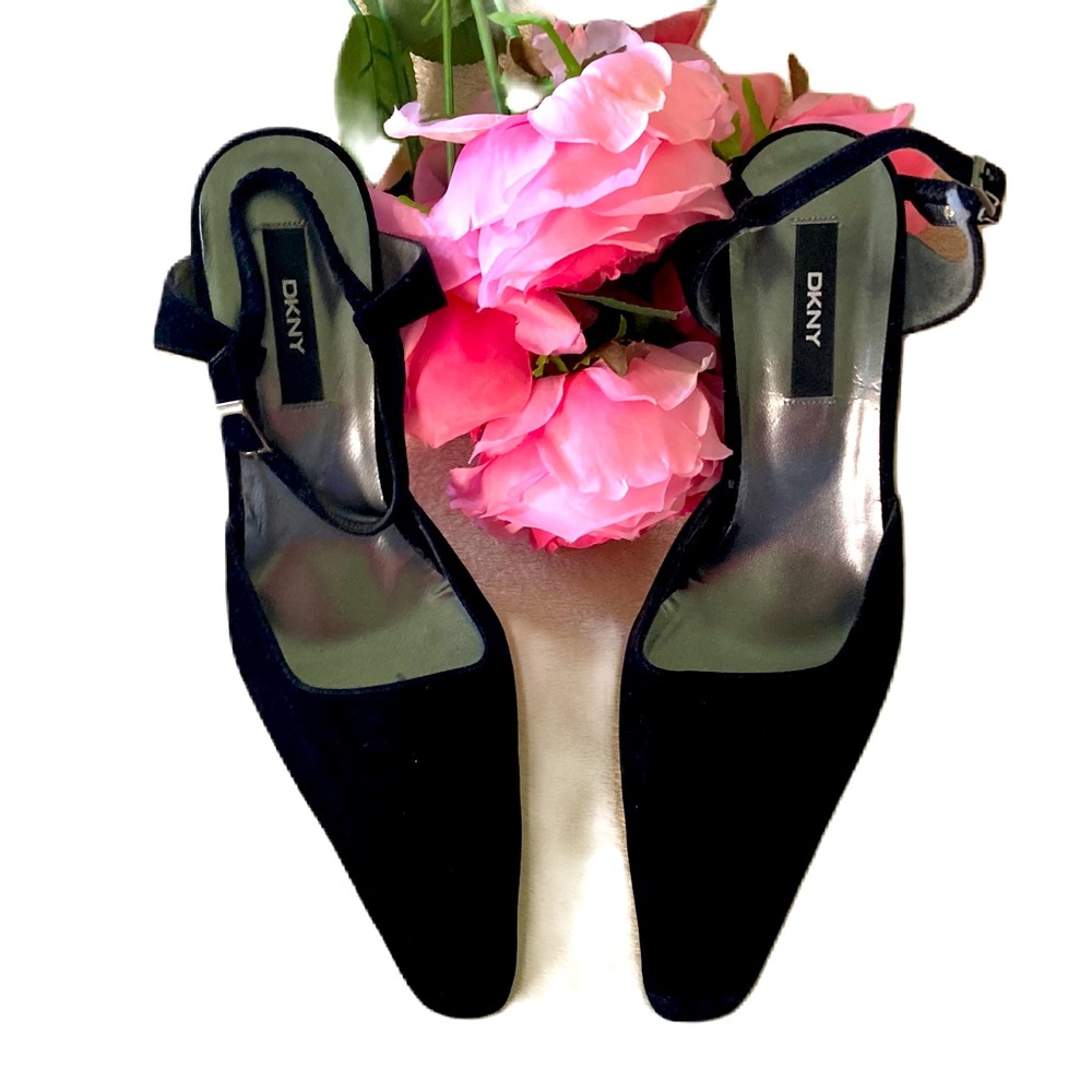 DKNY Black Velvet Heels